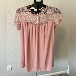 New Look Blush Lace Detail Dress